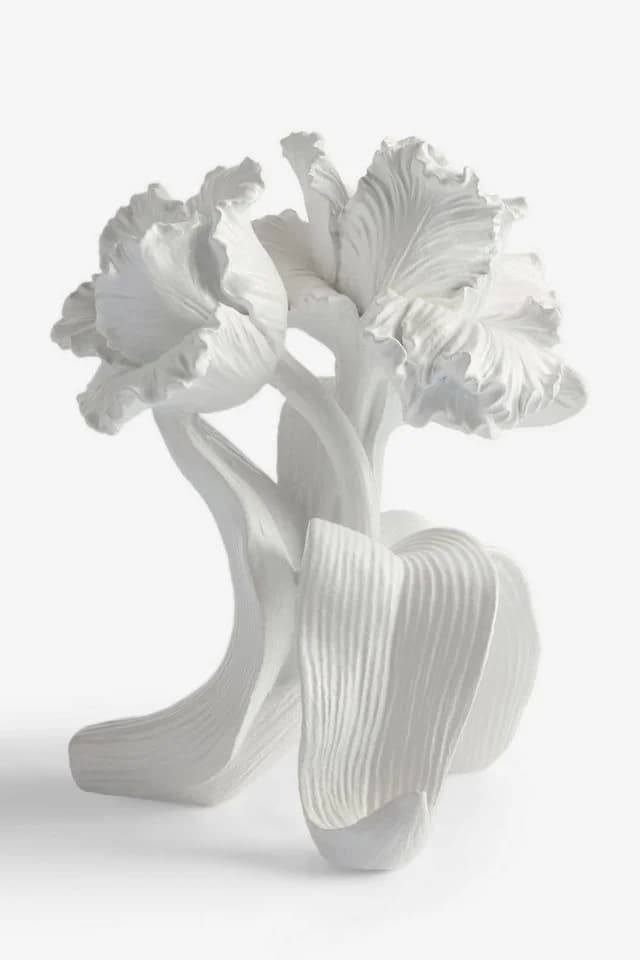 Next Deko-Tulpenornament Kunstharz Weiß - Bild 2