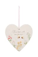 Next Wanddeko Florales Schild „Love“ mit Biene Keramik Beige Bild 2