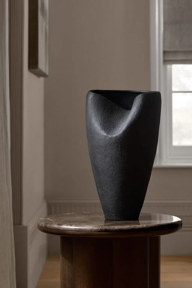 Next Dekovase N. Premium Keramikvase Schwarz Geschwungen