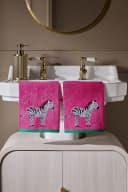 Next Handtuch Zebra-Gesichtswaschlappen aus Baumwolle, 2er-Pack Bild 2