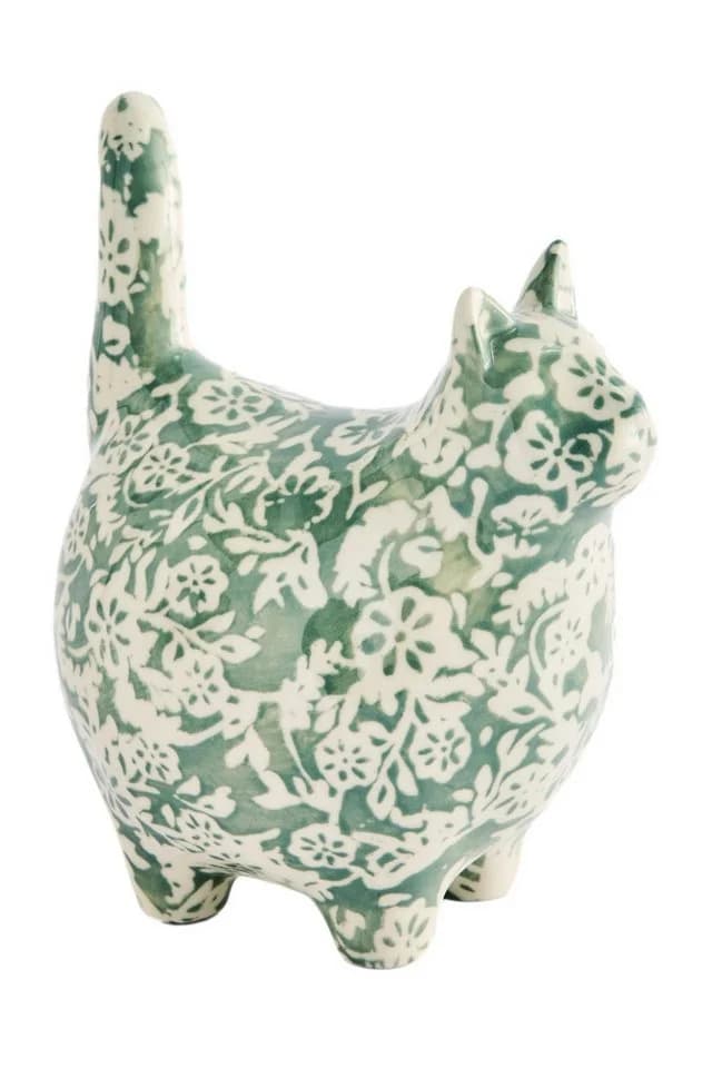 Next Dekoobjekt Geblümtes Keramik-Ornament Katze - Bild 2