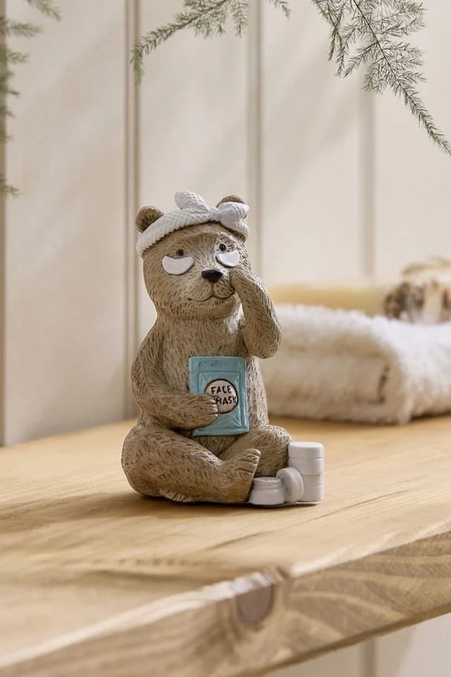 Next Dekoobjekt Bertie Bear Badezimmer-Deko Beige Kunstharz - Bild 3