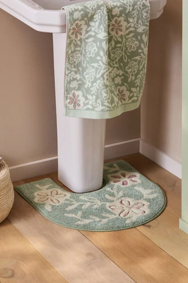 Next Badematte Toilettenmatte aus Baumwolle mit floralem Muster - Bild 3