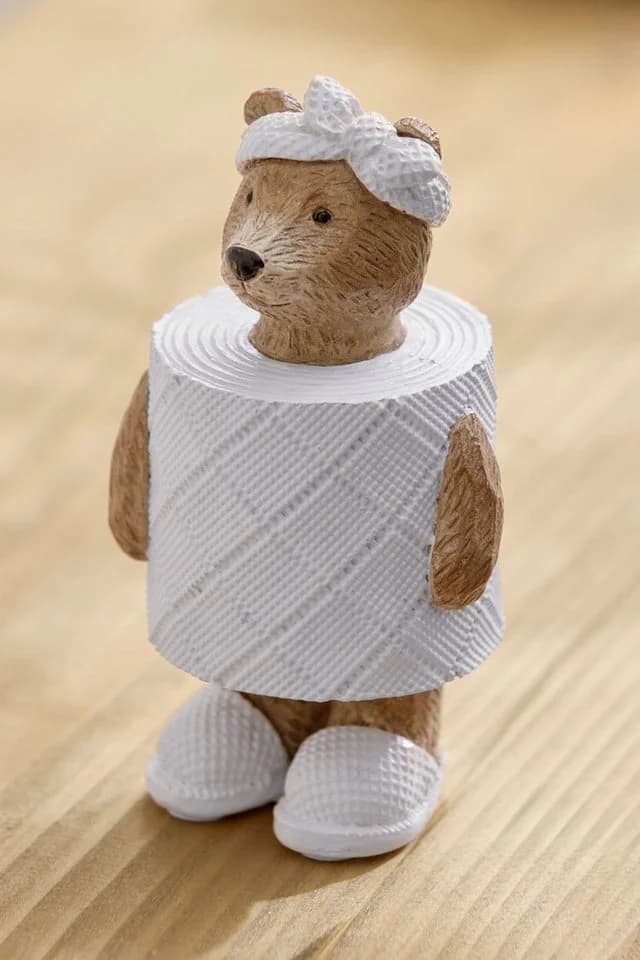 Next Dekoobjekt WC-Rollen-Deko Bertie Bear Beige Kunstharz