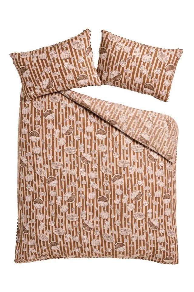 Next Bett-Set Herbst-Süßigkeiten und Kürbis Beige Baumwolle Polyester - Bild 2