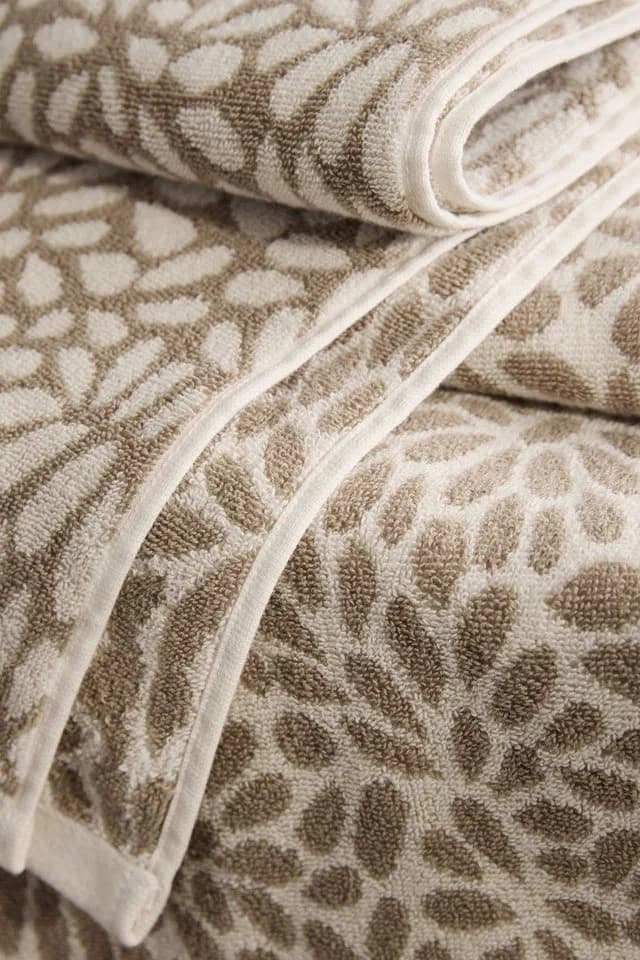 Next Handtuch 2er-Set Beige Gesprenkelt Baumwolle
