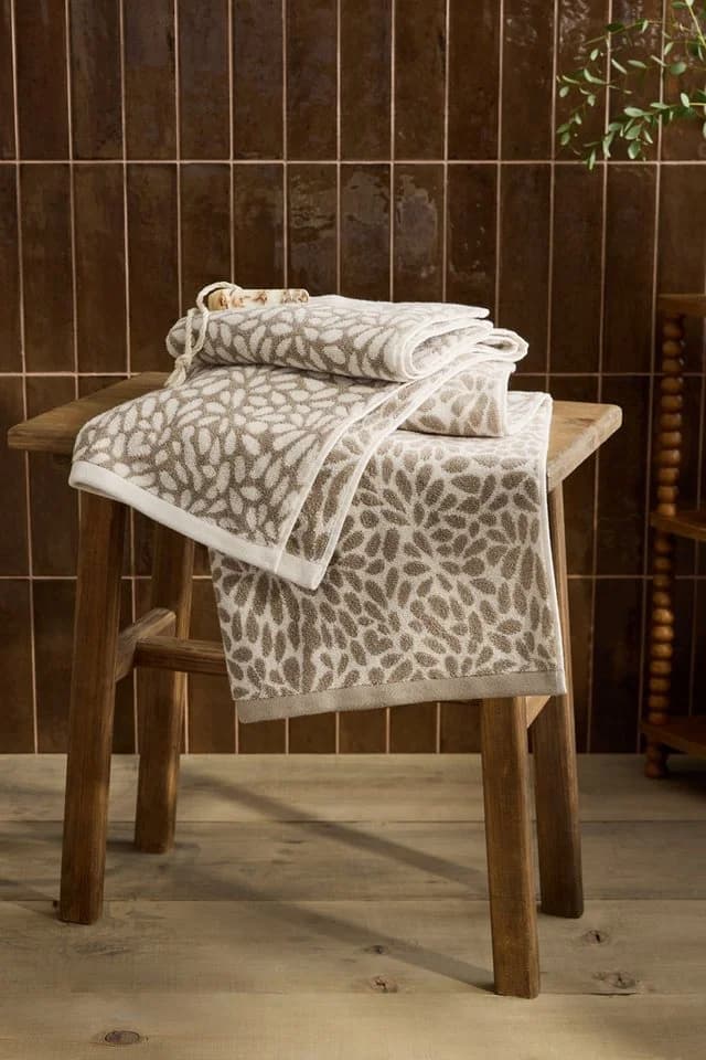 Next Handtuch 2er-Set Beige Gesprenkelt Baumwolle - Bild 2