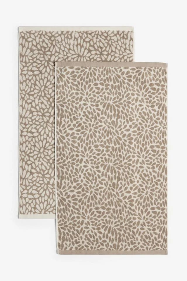Next Handtuch 2er-Set Beige Gesprenkelt Baumwolle - Bild 3