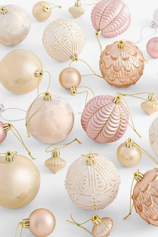 Next Dekokugel 50er-Pack Bruchsichere Weihnachtskugeln Rosa - Bild 4