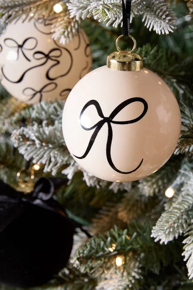Next Dekokugel 9er-Set bruchsichere Weihnachtskugeln & Schleife Schwarz - Bild 3