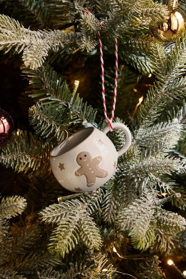 Next Dekokugel Christbaumanhänger Lebkuchen-Mini-Tasse Beige Keramik - Bild 4