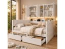 Flieks Holzbett Daybett 90x200cm mit LED, Stauraum & USB Bild 3