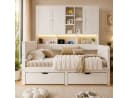 Flieks Holzbett Daybett 90x200cm mit LED, Stauraum & USB Bild 4