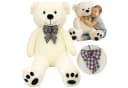 KRUZZEL Kuscheltier Teddybär 100 cm Plüschtier mit Schleife Bild 2