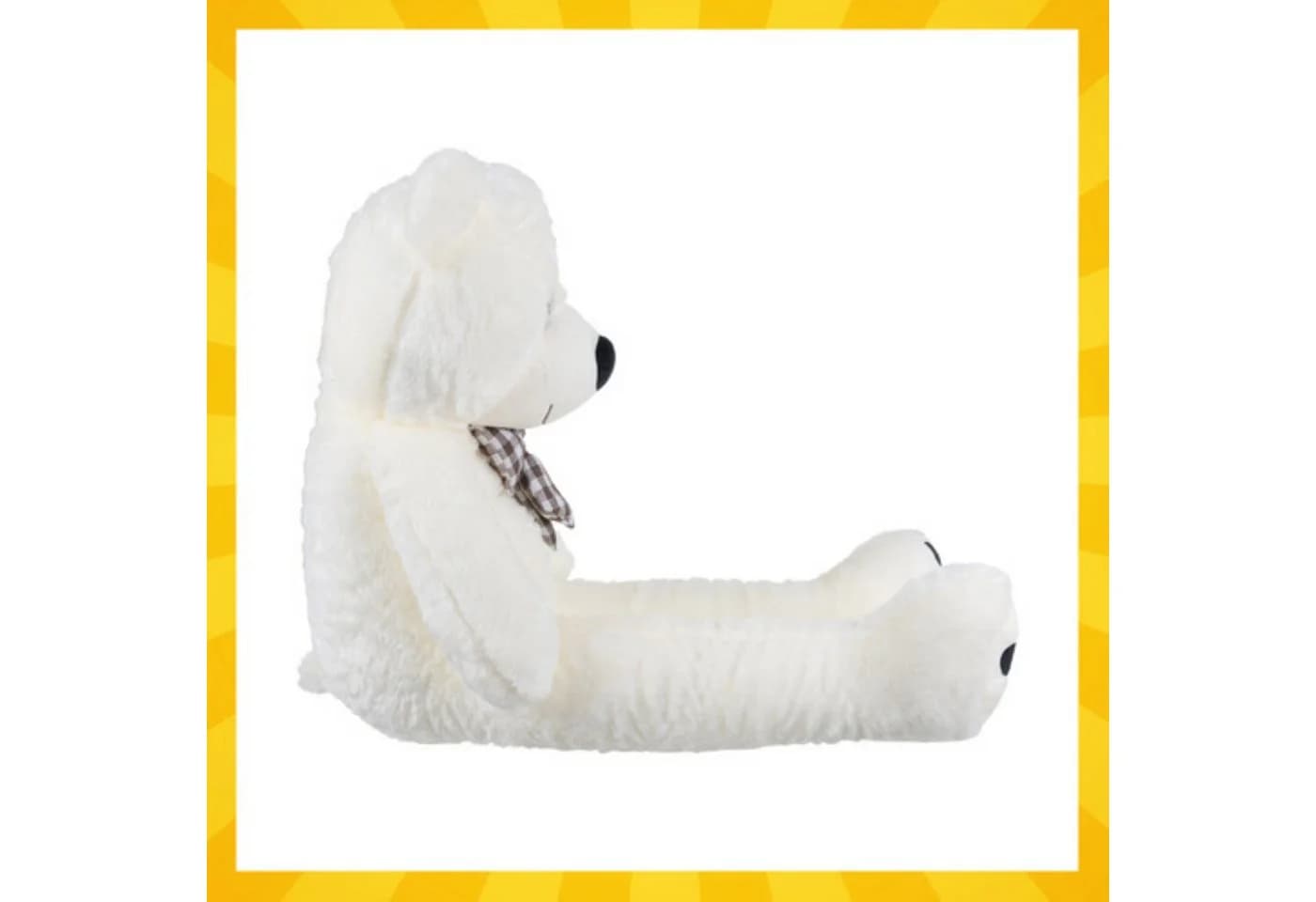 KRUZZEL Kuscheltier Teddybär 100 cm Plüschtier mit Schleife - Bild 4