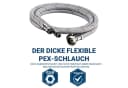 AICA Küchenarmatur Schwarz 360° Dreh & 90° Klappfunktion Edelstahl Bild 5