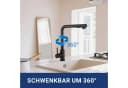 AICA Küchenarmatur Wasserhahn Küche Einhand Hochdruckhahn Schwarz Bild 1