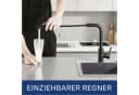 AICA Küchenarmatur Wasserhahn Küche Einhand Hochdruckhahn Schwarz Bild 4
