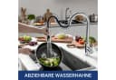 AICA Küchenarmatur Ausziehbar 360° Edelstahl Einhebelarmatur mit Brause Bild 3