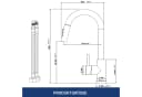AICA Küchenarmatur Ausziehbar 360° Schwenkbar Silber Bild 5