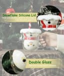 LIBWYS Thermotasse Doppelwandig 370ml mit Deckel Weiß Transparent Bild 4