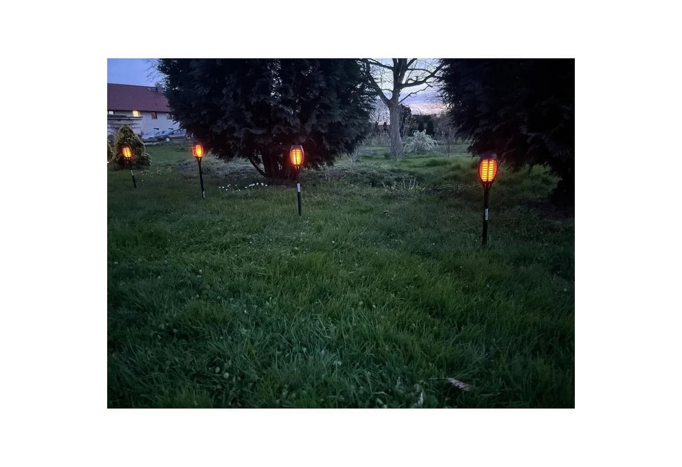 Gardlov LED Solarleuchte 4er Set Flammeneffekt Schwarz - Bild 3