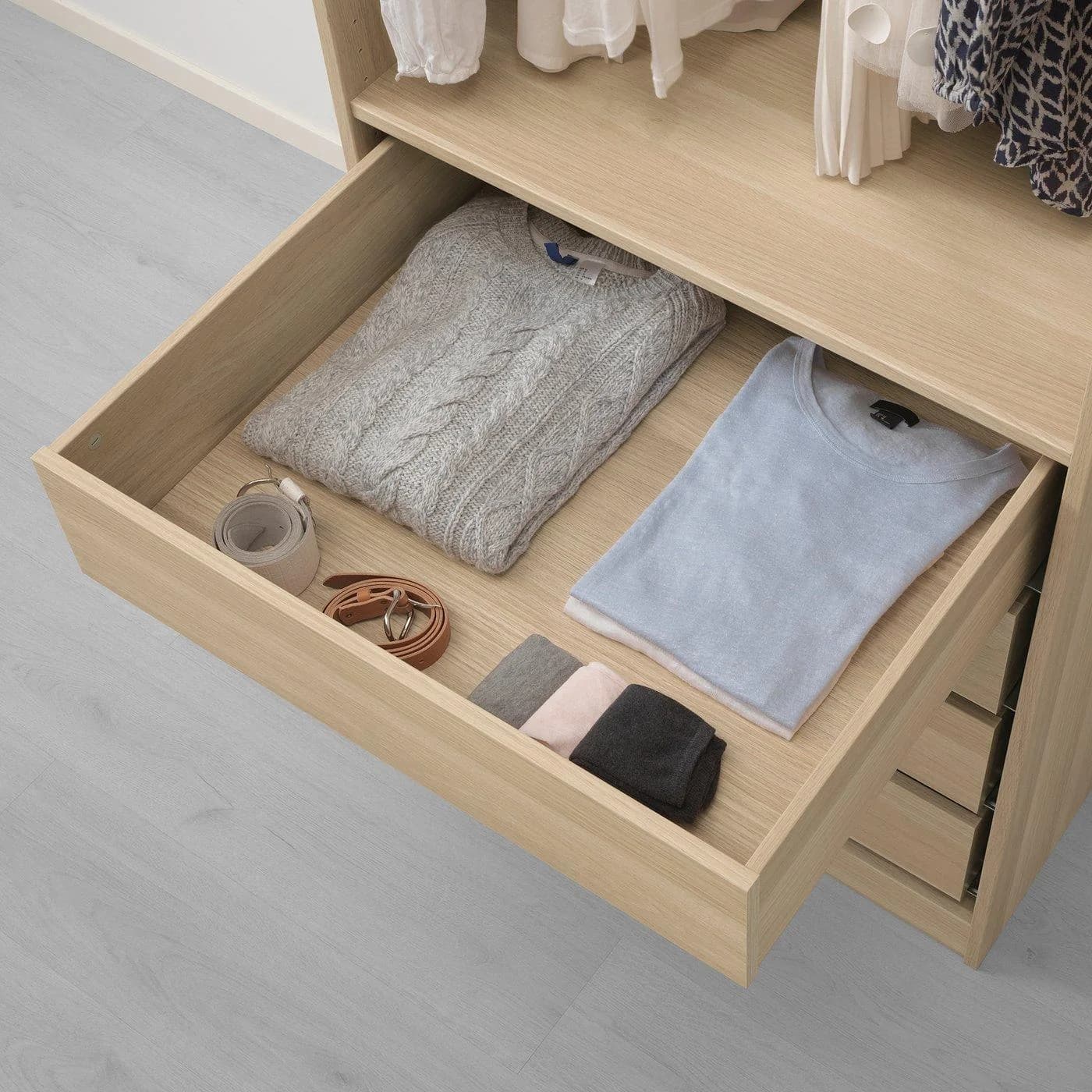 IKEA KOMPLEMENT Schublade Braun Eicheneffekt für PAX Kleiderschrank
