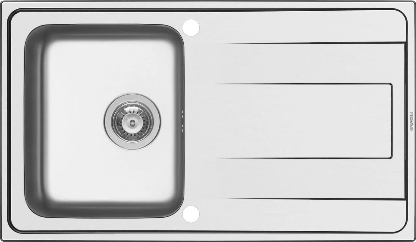 PYRAMIS Edelstahlspüle Silber 86cm Modern - Bild 2