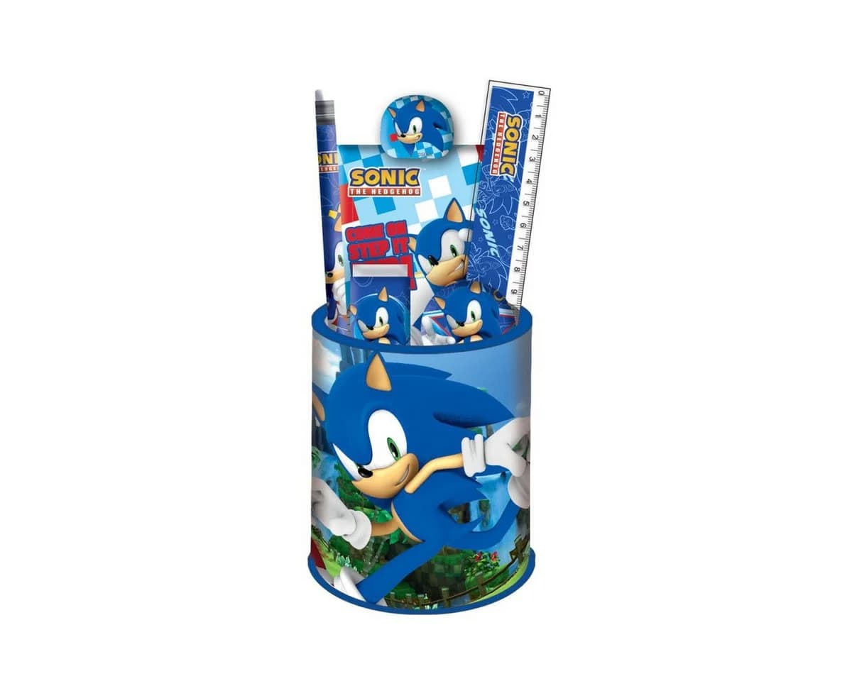 Sonic Kreativset 7-tlg. Schreibwarenset Schule & Kreativ Blau/Bunt