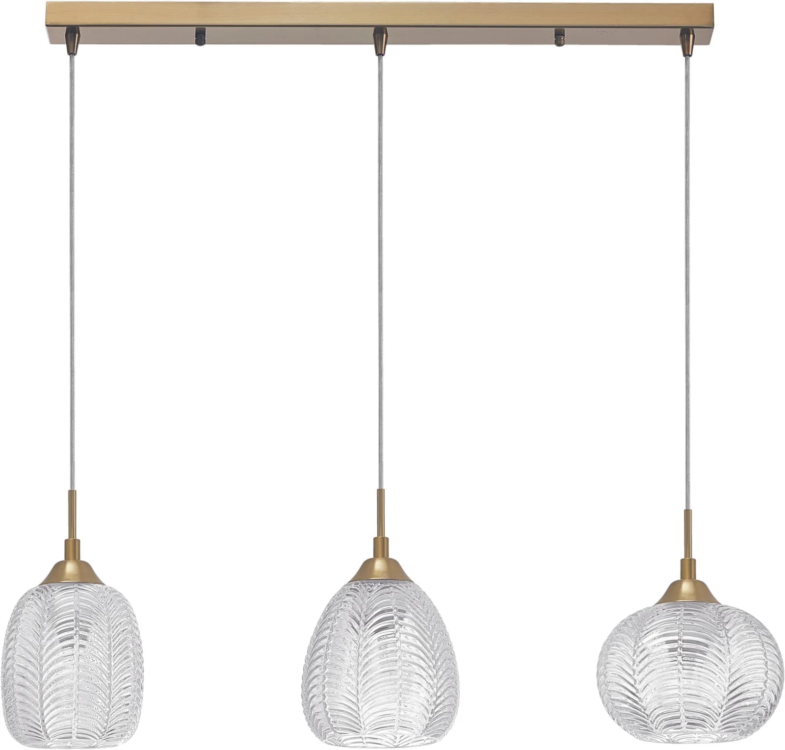 NOVA LUCE Hängeleuchte VARIO Gold Glas E27