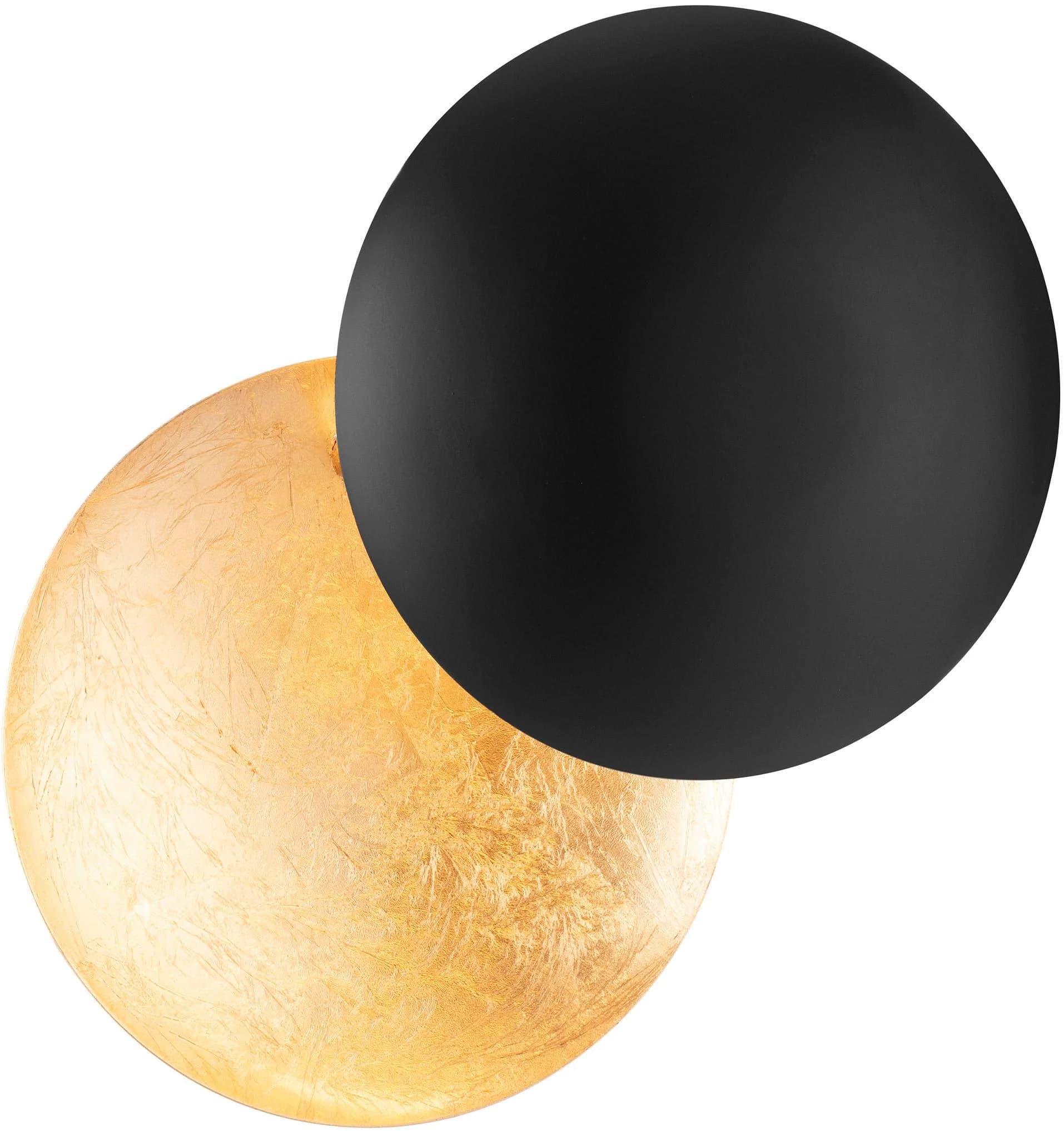 NOVA LUCE Wandleuchte SOLEI Schwarz Gold