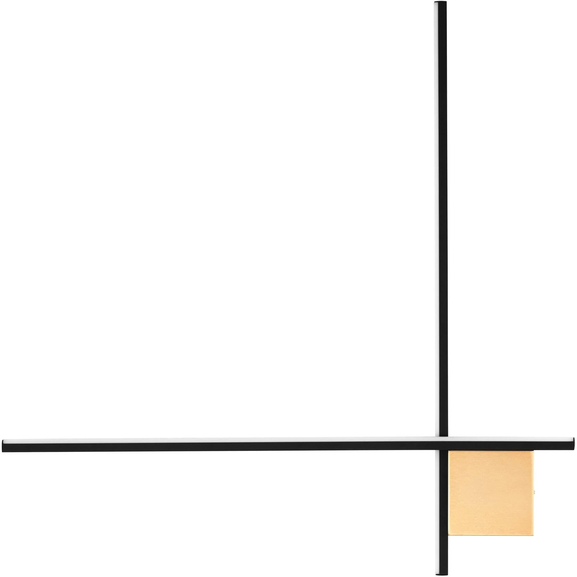 NOVA LUCE CROSS Wandleuchte Schwarz Gold LED Dimmbar