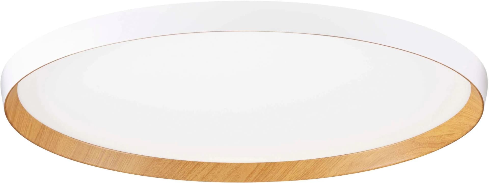 NOVA LUCE Deckenleuchte VOMOS Weiß Holzdekor LED Dimmbar