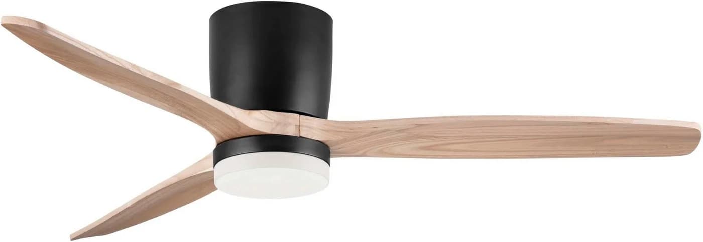 NOVA LUCE Deckenleuchte ALOA Schwarz Holz Ventilator 132 cm - Bild 2