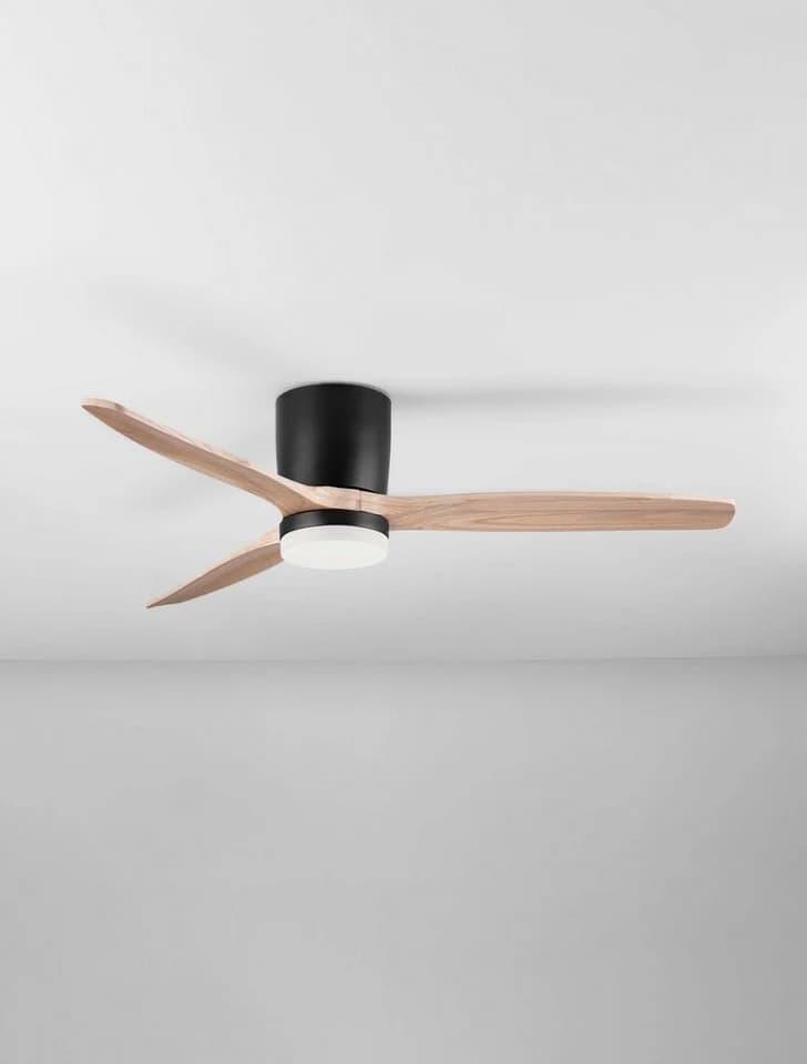 NOVA LUCE Deckenleuchte ALOA Schwarz Holz Ventilator 132 cm - Bild 3