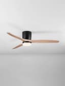 NOVA LUCE Deckenleuchte ALOA Schwarz Holz Ventilator 132 cm Bild 4