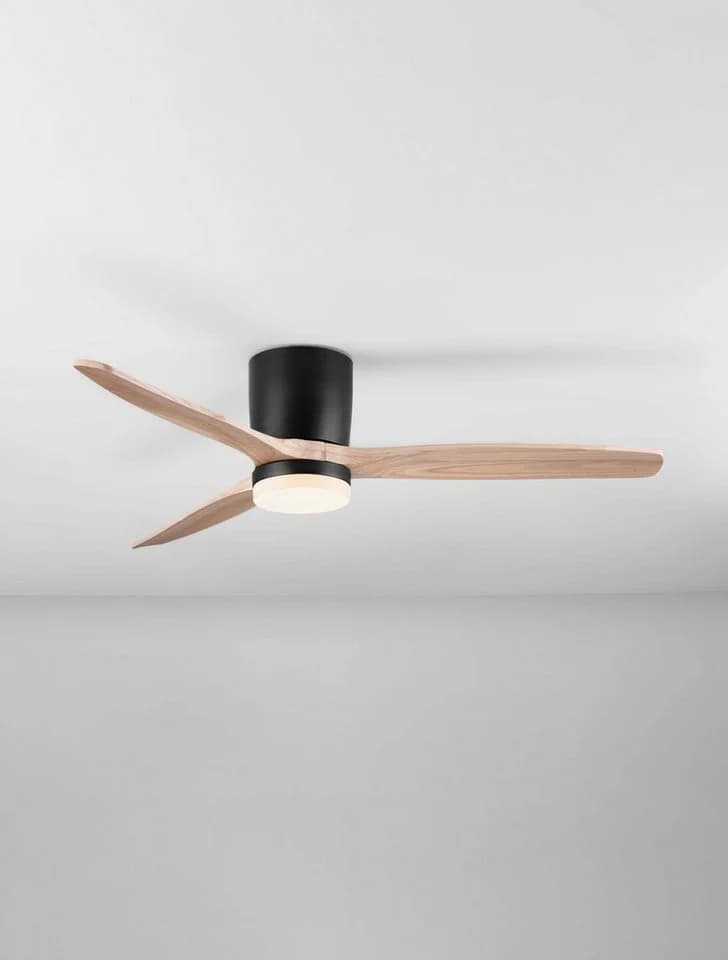 NOVA LUCE Deckenleuchte ALOA Schwarz Holz Ventilator 132 cm - Bild 4