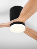NOVA LUCE Deckenleuchte ALOA Schwarz Holz Ventilator 132 cm Bild 5