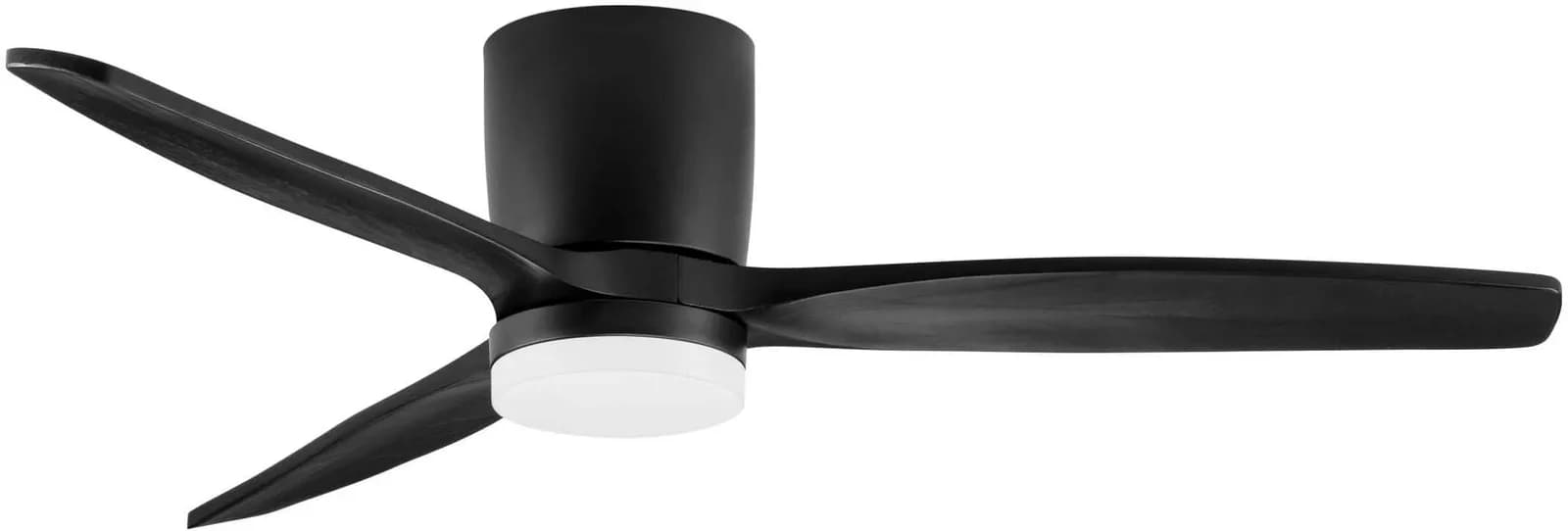 NOVA LUCE Deckenleuchte ALOA Schwarz mit Ventilator
