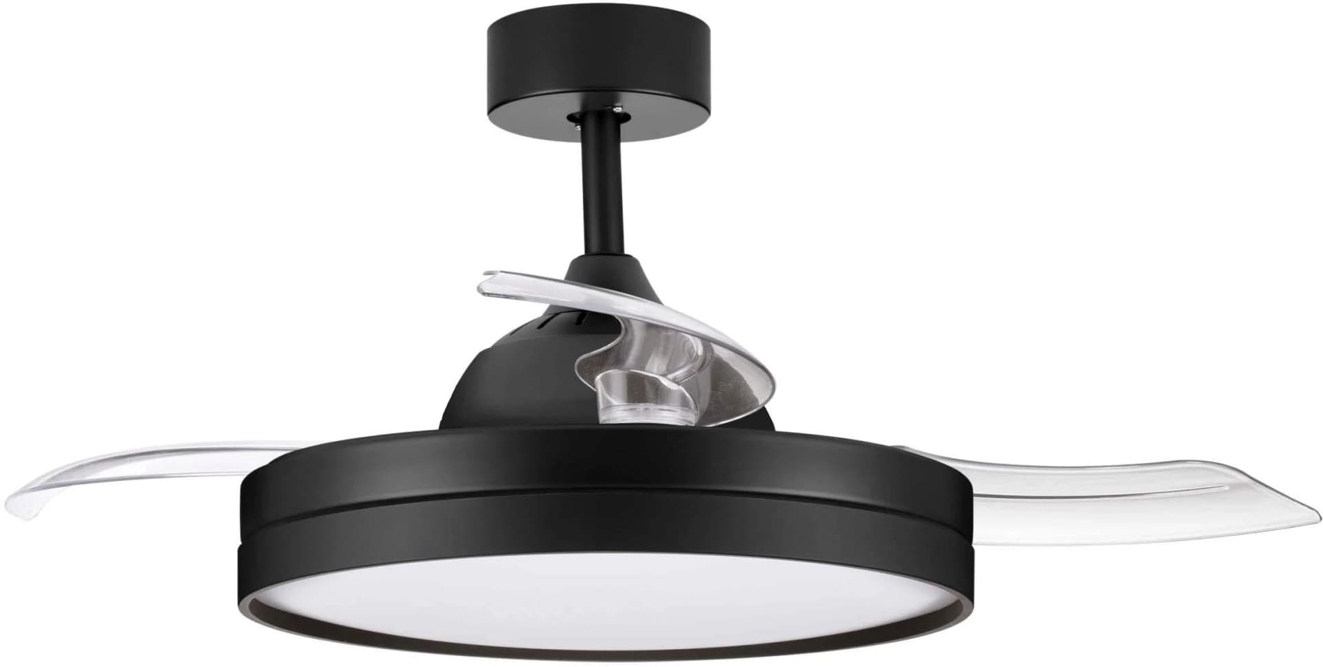 NOVA LUCE Deckenleuchte NEVMA Schwarz mit Ventilator