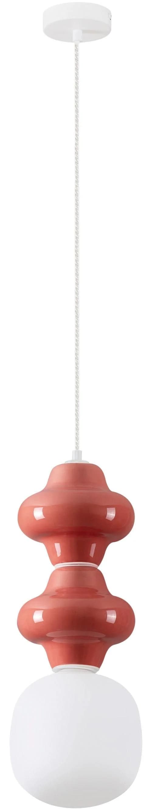 NOVA LUCE Pendelleuchte CLIO Rot Weiß