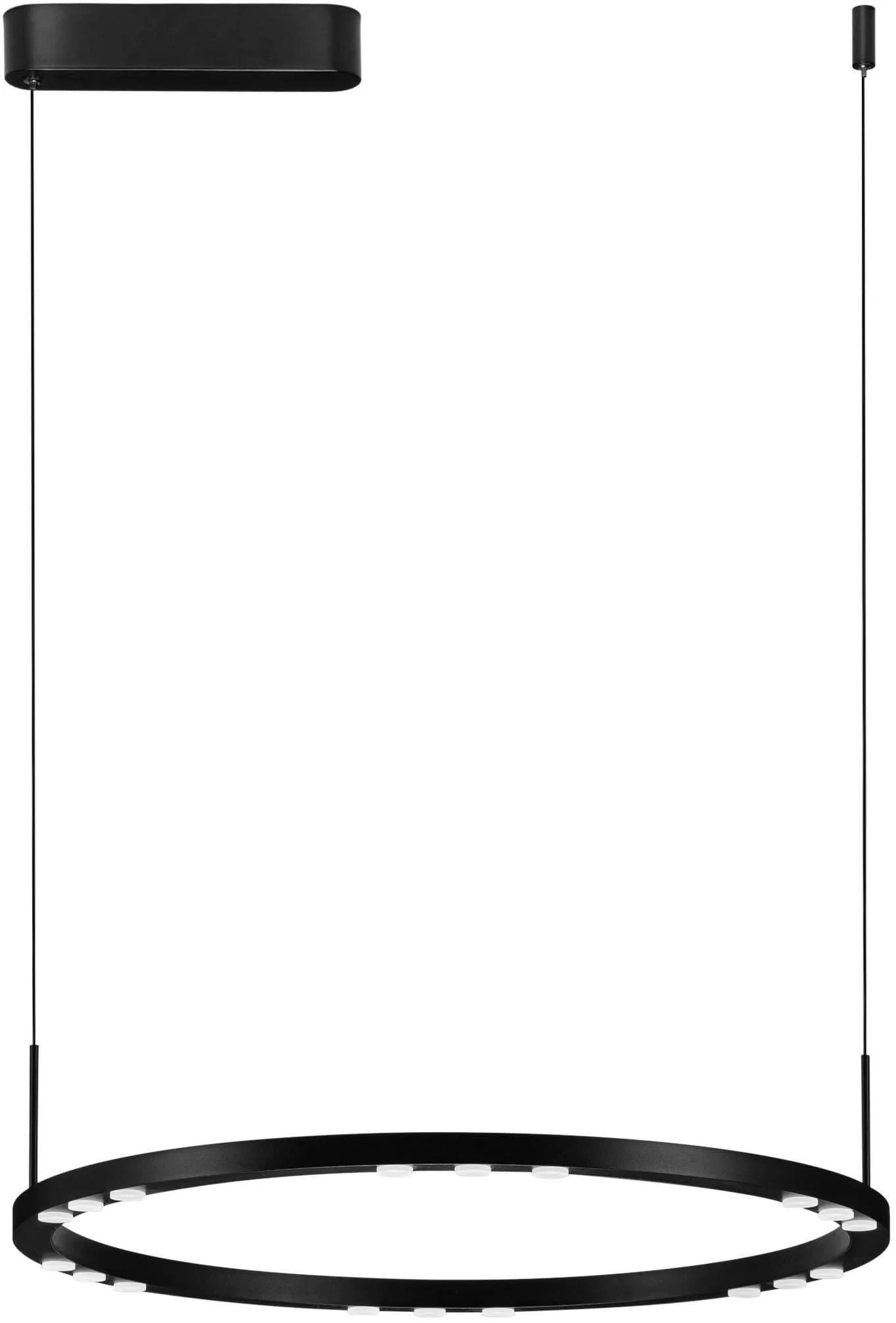 NOVA LUCE Pendelleuchte LUNETTE Schwarz LED 60 cm