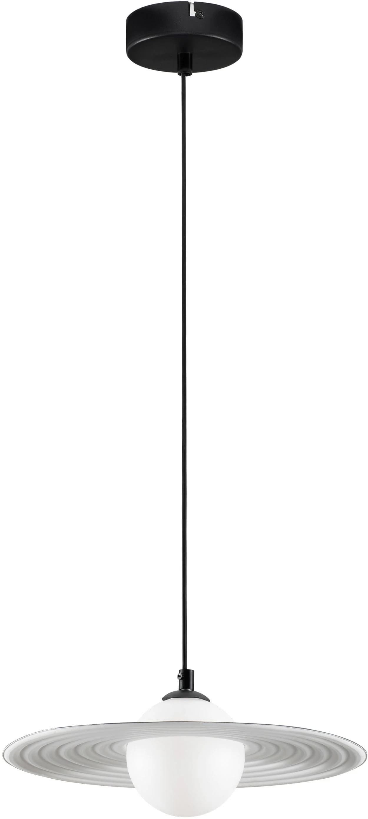 NOVA LUCE Pendelleuchte REFLET Schwarz Weiß