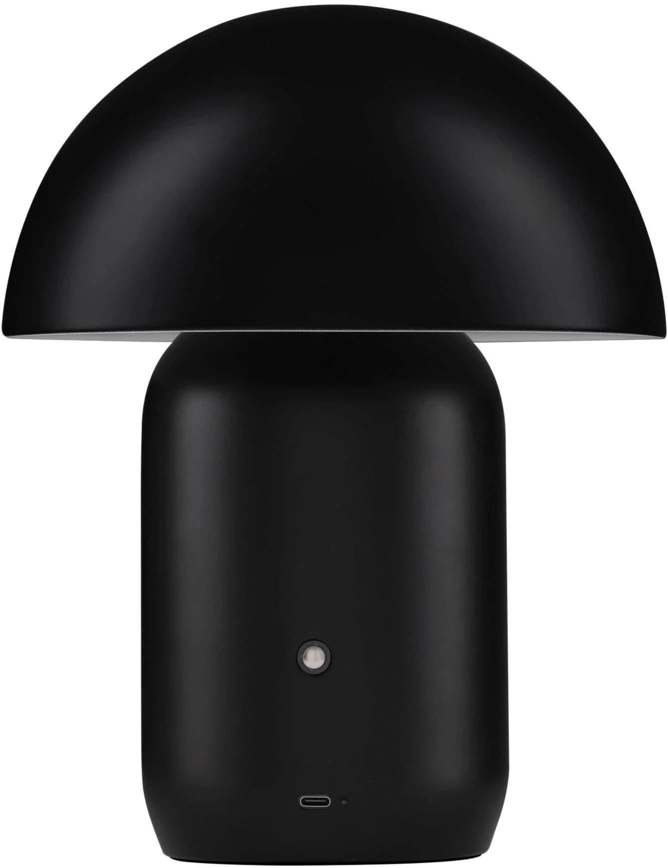 NOVA LUCE Tischleuchte POIS Schwarz Pilzdesign LED