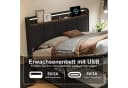 Simurq Polsterbett Doppelbett 140x200 mit Bettkasten und LED Bild 5
