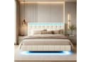 Simurq Polsterbett 140x200 mit LED-Beleuchtung und USB Bild 1