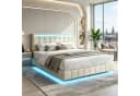 Simurq Polsterbett 140x200 mit LED-Beleuchtung und USB Bild 2