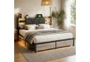 Simurq Metallbett mit LED Beleuchtung und USB Stauraum Bild 1