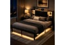 Simurq Metallbett mit LED Beleuchtung und USB Stauraum Bild 2