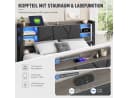 Simurq Metallbett mit LED Beleuchtung und USB Stauraum Bild 4